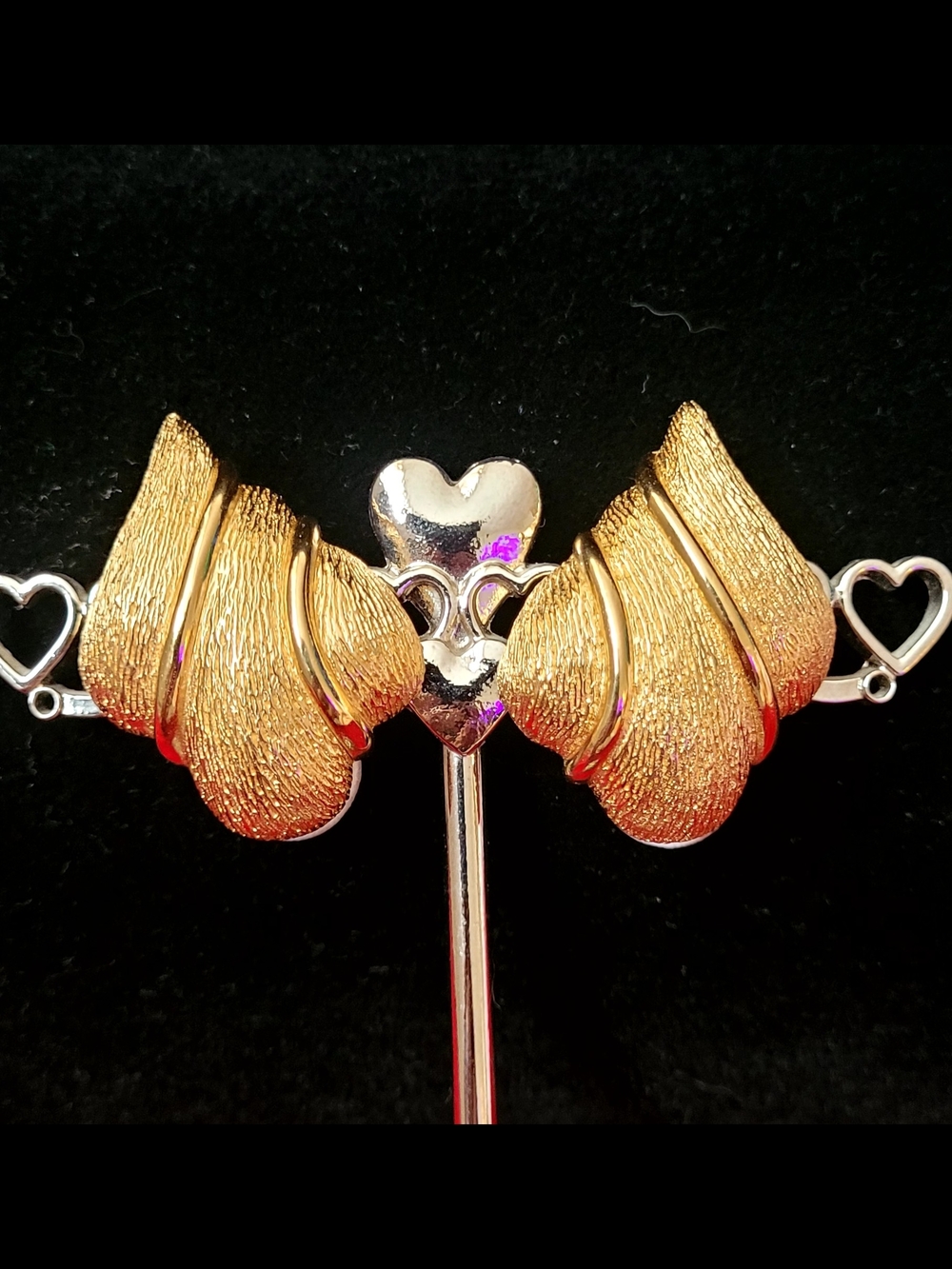 Vintage Christian Dior Gold Tone Textured Petal Clip-On Earrings
